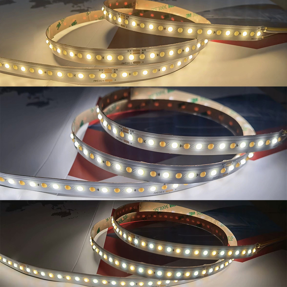 DC24V 10mm Wide 90 CRI 16.4Ft 800LEDs Flexible Tunable White COB LED Strip Light DC24V 10mm Wide 90 CRI 16.4Ft 800LEDs Flexible Tunable White COB LED Strip Light